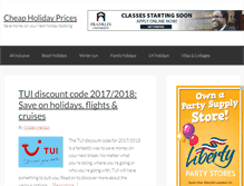 Tablet Screenshot of cheapholidayprices.co.uk